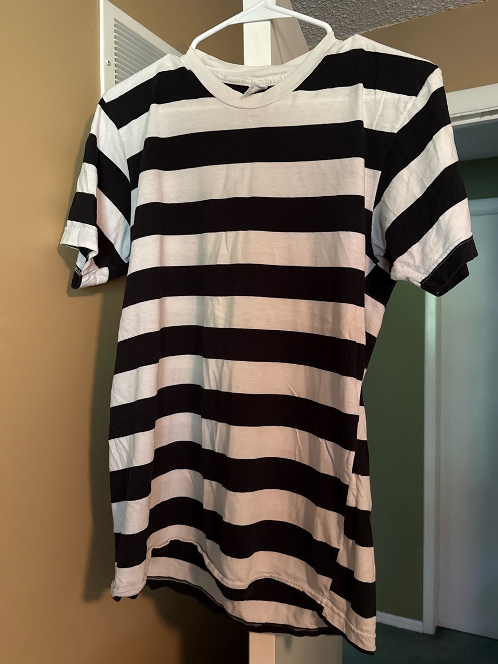 American Apparel Black and White Horizontal Stripe Tee